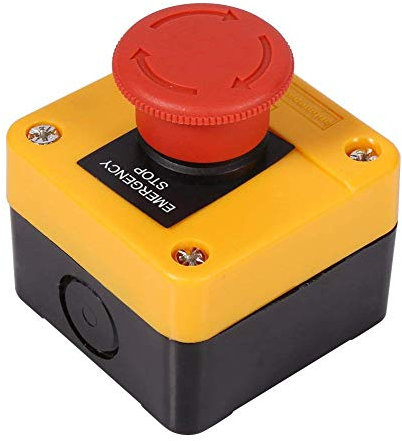 Tyenaza Interruptor de Emergencia, Boton Emergencia, Interruptor de Parada de Emergencia, Interruptor de botón de Seta de, botón de Emergencia para emergencias en el hogar, 660v 10a, Rojo