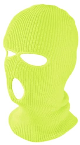 TopTie Pasamontañas de 3 Agujeros máscara Facial de esquí de Amarillo Resistente al Viento y Transpirable Cubierta Completa para Hombres y Mujeres