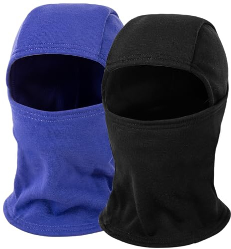 Ski Mask Balaclava for Kids Cold Weather Warm and Winter Windproof Fleece Caps Boys Girls Full Face Mask 2 Packs