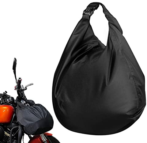 Hjälmväska, bärbar motorcykelhjälmväska med kombinationslås, 30 L universell motorcykelhjälmväska, mångsidig hjälmhållande ryggsäckar, vattentät förvaringsväska för hjälmar, Svart, Refer to