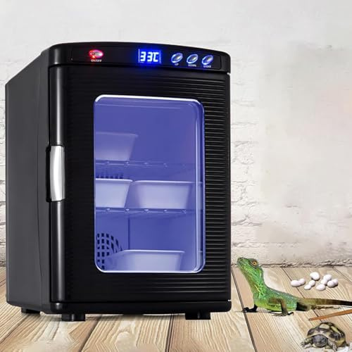 Reptile Egg Incubator - Digital Temperature Control & LED Lighting for Hatching Small Reptiles