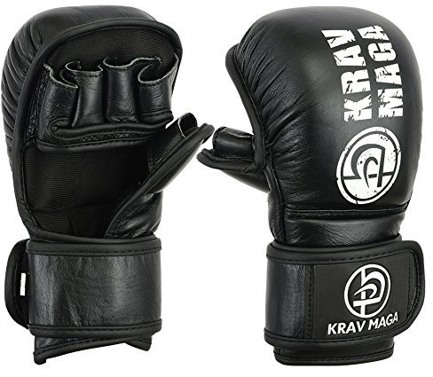 Krav Maga Cuero Negro Sparring y Pelea shooto Guante - 199ml - S/M