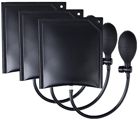 3 stycken monteringskuddar luftkuddar, lyftkuddar fönstermontering Air Wedge Pump, Alignment Tool uppblåsbara monteringskuddar för dörrfönsterinstallation och bilreparation monteringshjälp