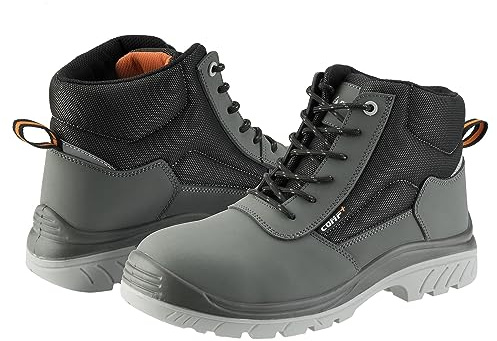 Bellota 72307GJS342 - Bota de Seguridad Comp+ Nobuck S3 Gris de Hombre y Mujer (Talla 42) de Piel Hidrofugada Nobuck, Ligero y con Zonas Reforzadas Antiabrasión