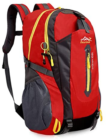 Besrina 40L Leichtes Wandern Rucksack, Multifunktions Wasser-resistent Casual Camping Trekking Rucksack für Radfahren Reisen Klettern Outdoor Sport