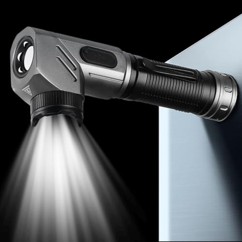 Biniveil Linterna Recargable,Linterna Magnética Giratoria - Luz De Trabajo Ajustable 90° Portátil Para Exteriores Camping Garage Automóvil Noche Seguridad