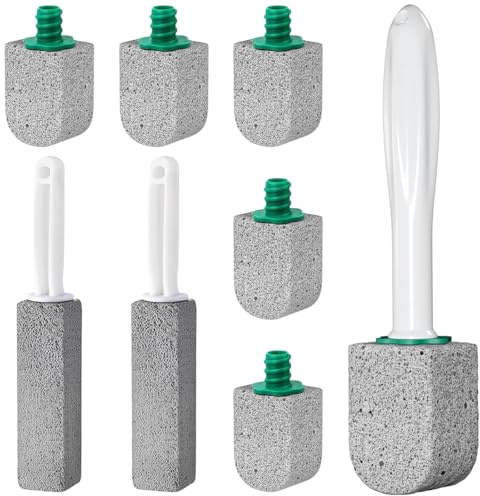 7 Pezzi Pietra Pomice Detergente Wc, Pulizia Pietra Detergente, Con Manico Riutilizzabile, Pumice Stone, Pietra Pomice per WC, Bastone Pomice Pulitore per Servizi Igienici, Bagno, Cucina