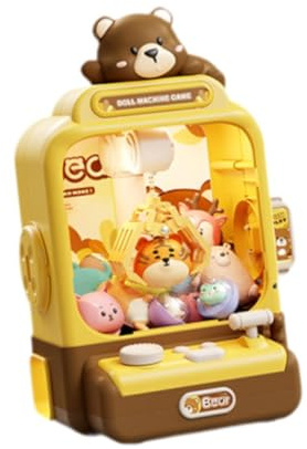 BEALIFE Machine de Jeu électronique à Griffes, Distributeur de Bonbons, Jouet pour Enfants 3, 4, 5, 6, 7 et 8 Ans, Marron, Brun, 20x15.7x29.6cm