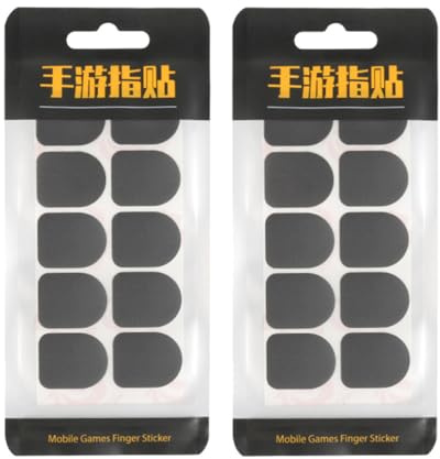 Cabilock Autocollants Fibre de Carbone pour Doigts Tactiles Gris Lot de 10 Manchons Jetables Antidérapants pour Accessoire Gaming Mobile