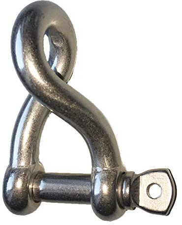 Sunload AISI 316 V4A - Grillete de Acero Inoxidable, 4 mm