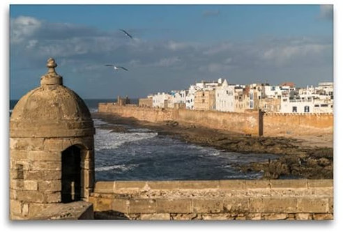 Premium Textil-Leinwand 120 cm x 80 cm quer Ein Motiv aus dem Kalender Marokko - Essaouira