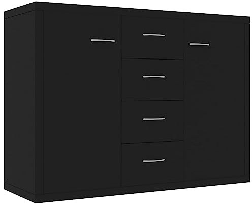 vidaXL Sideboard Black 34.6x11.8x25.6 Chipboard