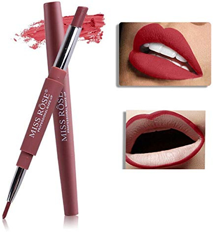 Miss Rose Long-lasting Lip Liner Matte Lip Pencil Waterproof Moisturizing Lipsticks Makeup Contour Cosmetics (01 Showgirl)