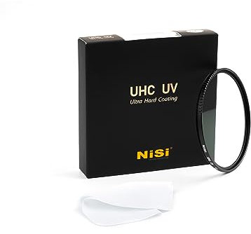 NiSi UHC UV Filter 62mm Schutzfilter mit Reinigungstuch - Water-White Glas, Ultraharte Beschichtung mit 99,3% Lichtdurchlässigkeit, Ultradünne Gerändelte Rahmen