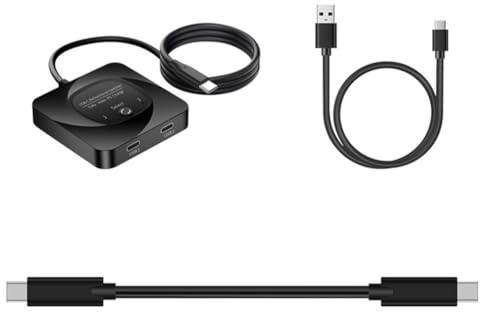Deger USB-C Switch-distributör ersättningsdelar för två till en typ C-utgång 2 i 1 out bärbar dubbelriktad interkonvertibel switch 8K