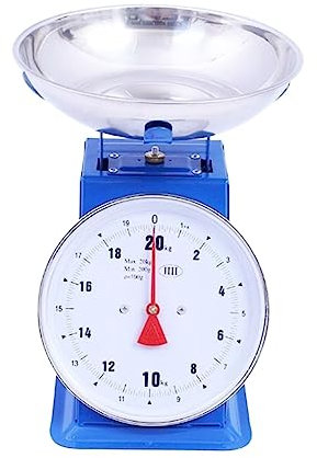 MOKLYF Báscula mecánica clásica de 15 kg/20 kg/30 kg, balanza de Resorte, balanza de Plataforma para el hogar, báscula para Cocina, báscula para Pesar Carne y Pesca(Un Color - 20 kg