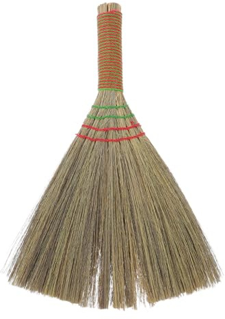 TOVINANNA Balai de Bureau Portable Paille de Riz Naturel Petit Balai à Main Compact pour Nettoyage de Table et Plan de Travail Outil Artisanal Fait Main pour Maison et Bureau