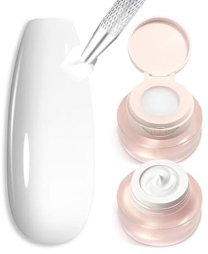 Shining She Ombre Gel Pat Painting, 1PCS Blanco Esmaltes Semipermanentes para Uñas de Gel UV LED Uñas francesas con Degradado, Adecuada para Combinar con Geles de Colores Efecto Degradado DIY, 2 g