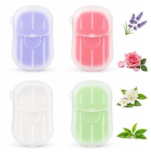 IEBTAWN Feuilles de Savon, Savon à Bulles Rapide et Portable pour le Lavage des Mains, Voyage, Camping - Multicolore