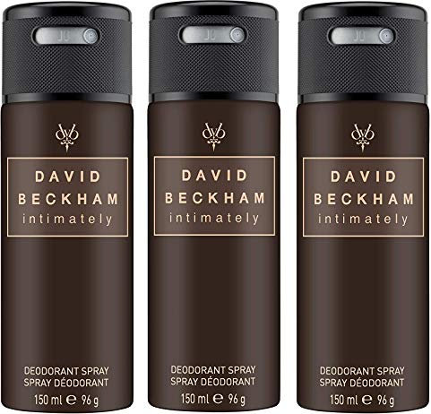 David Beckham Intimately Beckham Deodorant Anti-Perspirant Body Spray for Men, 150 ml 3 Pack