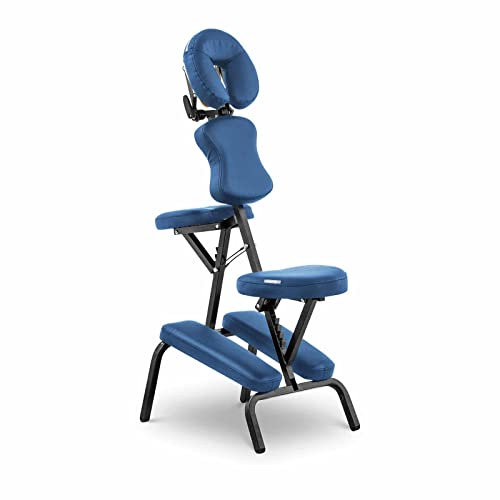 Physa Physa Montpellier Blue Massagestuhl klappbar Blau Massagestuhl mobiler Massagestuhl Massagehocker Massagen-Stuhl