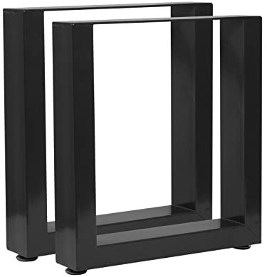 DIY Tischbeine Set 30x43cm Tischgestellt Satz Industrielook Rustikal Tischkufen Heimwerker Schwarz