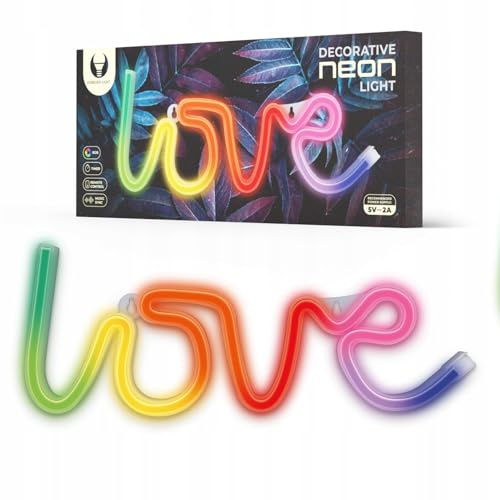 Neon LED RGB LOVE tecken ljus USB LED-lampa hem ljusskylt nattlampa kärlek, färgväxling på fjärrkontrollen dekorativa vägglampor, sovrum stämningslampor, dekoration