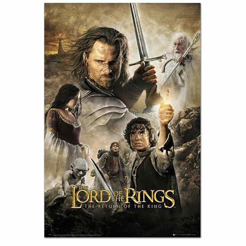 Close Up Herr der Ringe Poster | Lord of the Rings Movieposter Teil 3 | englische Version | Die Rückkehr des Königs | 61x91,5 cm