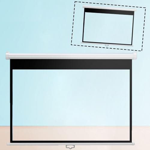 YCBTPS 60 70 Projector Screen HD Home Theater Projector Movie Screen 16:9 4:3 Wall Mounted Ceiling Projection Screen For Office, Wrinkle Free(60inch/16:9)