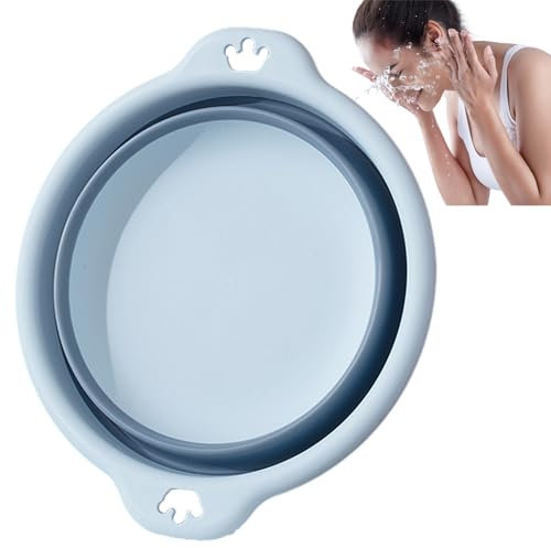 Lavabo Pieghevole,Lavandino Pieghevole, Vaschetta Rotonda Pieghevole, Vaschetta Con Manici Appendibili Per Lavare Le, Cestello Per Piatti, Vasca Salvaspazio