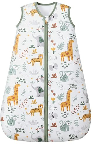 FIEMOL Gigoteuse 6-12 Mois Hiver, 2.5 TOG Coton Turbulette pour Naissance Garçons et Filles, Sac de Couchage Bebe pur Chambre de Bébé Girafe