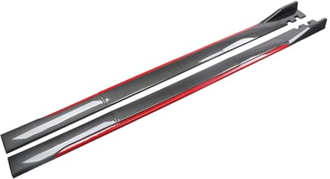 LLL6zzzK Auto Minigonne Laterali per Hyundai i20 2009-2019 2020 2021 2022 2023 2024 2025,Auto AntiGraffio Anti Collisione Pedane Laterali Estensioni Protezione Accessori,B-Carbon Look-Red