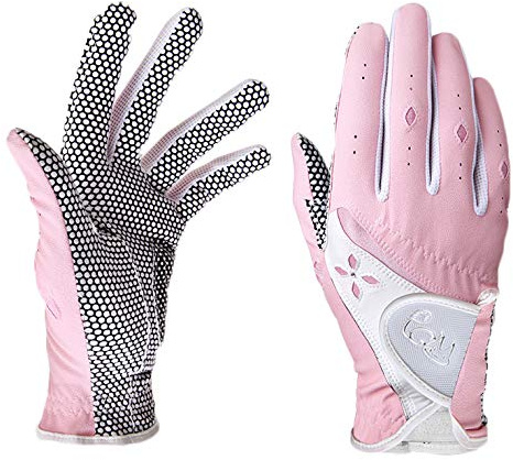 PGM - Guantes de Golf para Mujer, con Sistema de Agarre Mejorado, Guantes cómodos Que Dejan Circular el Aire, Color Rosa, Talla M