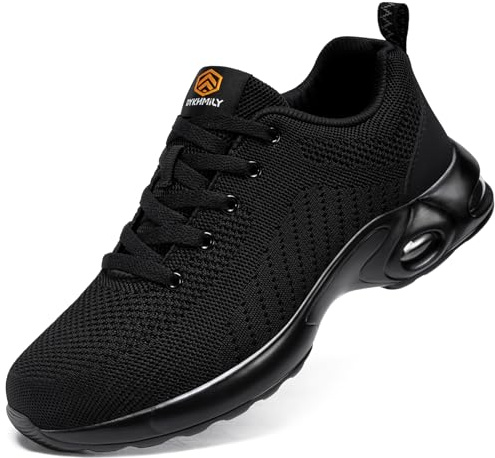 DYKHMILY Steel Toe Steel Toe Shoes for Men Steel Shoe Work Work Shoe Safety Safety Shoes Comfortable Lightweight Zapatos de Trabajo para Hombre Seguridad Size 9 Man/11,Black