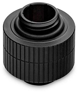 EKWB EK-Quantum Torque Rotary Extender MM 14 – G1/4 Male to Male Rotary Fitting for PC Water Cooling – CNC Brass, Satin Black – 14mm Height