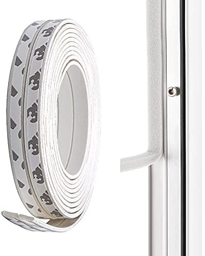 Gsrhzd Seal Weather Strip, Sealing Strip for Windows, 12m Sealing Strip, Suitable for Gaps Between Doors and Windows, Dustproof, Waterproof and Anti-Collision (White)