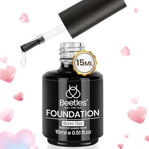 Beetles 15ml No Wipe Base Coat, Unterlack Für Nägel Gellack Einweichen Verbesserte Formel Langanhaltende DIY Heim