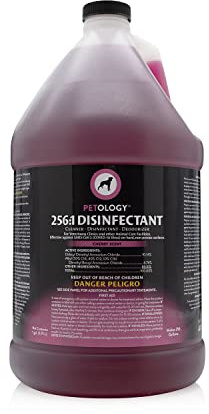 Petology 256:1 Disinfectant, 1 Gallon - Liquid Concentrate Disinfectant and Deodorizer, Sanitizer for Veterinary Clinics and Kennels, Effective Against Viruses and Bacteria (Cherry)