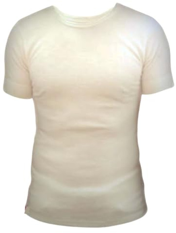 Olanmarp Premium Fashion Angora herrundertröja 1/2-arm med 40 % Angora 60 % bomull – lätt elegans, maximal värme – färg ullvit – tillverkad i EU .., Ullvit, 6XS
