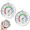 Sporgo 2 Stück Thermometer Hygrometer: 10cm Präzisions Hygrometer Analog, Kabelloses Wandmontiertes Thermometer mit Aufhängeöse, Thermo-Hygrometer für Innen Aussen Häuser, Gewächshäuser, Gärten (A)