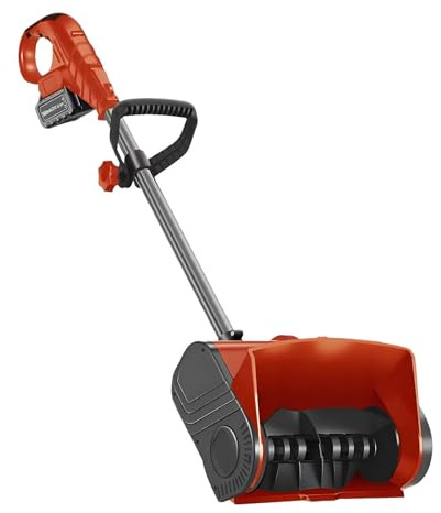 Pala Da Neve Pieghevole, Efficiente Lancia-neve con Piastra Direzionale e Impugnatura Anteriore Regolabile, Spazzaneve a Batteria per Patio, Terrazzo, Vialetto