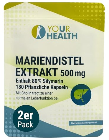 ESTRATTO DI CARDO MARIANO 500 mg; contiene l'80% di silimarina in capsule vegetali; con colina (2)