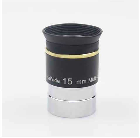 Telescope Accessories 66 Degrees Field Of Vision Ultra Wide 6mm 15mm 20mm Telescope Eyepiece Wide Angle Astronomical Telescopes Ocular(15mm)