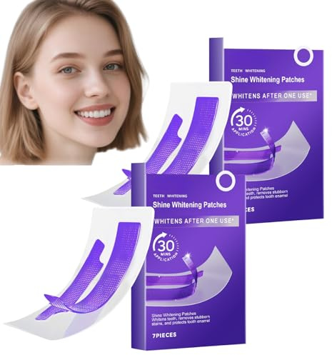 Tiras blanqueadoras moradas, tiras dentales blanqueadoras, especialmente diseñadas para dientes sensibles, eliminan rápidamente la decoloración en 30 minutos, fórmula segura y protectora del esmalte