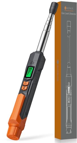Neoteck Gas Leak Detector, Portable Gas Sniffer Detector, Propane Natural Gas Sniffer with 16cm Telescopic Probe, 50-3000ppm Adjustable Sensitivity Combustible Gas, Caravan and Campervan