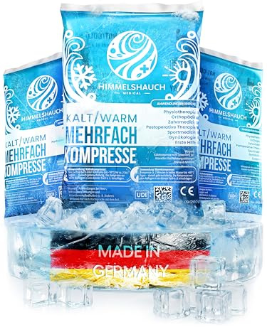 HIMMELSHAUCH MEDICAL Kühlpads 12x20cm | 3er Set Kühlpack | Kalt Warm Kompresse wiederverwendbar | Kühlakku Gel | Kühlpacks mit Kühlgel | Kältekompresse Pads | Kühlbeutel Kinder | Cool Ice Pack