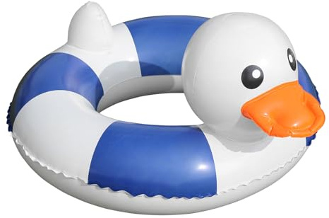 Bouée de natation pour bébé - Bouée gonflable en PVC - 70 x 58 x 33 cm - En forme de canard rétro - Pour la piscine, les fêtes, le bain, les activités aquatiques d'été