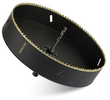 BINOTA Bi-Metall M42-Lochsäge 200 mm, für Metall, Holz, Sperrholz, PVC, Faserplatten, Gipsplatten