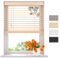 Radeco® Bambus Jalousie innen helle eichen 60 x 240 cm, 50mm Lamellen aus Bambus Holz, Breiten von 60 bis 210 cm erhältlich, innenjalousie, Fenster jalousien