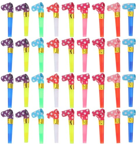 Toyvian 60pcs Party Blowers, Colorful Whistles Party Favors